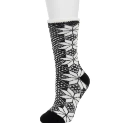 Snowflake Cozy Lined Lounge Crew Sock