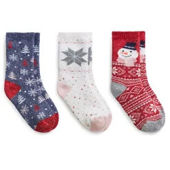 Snowman Brushed Lounge Sock 3 Pack