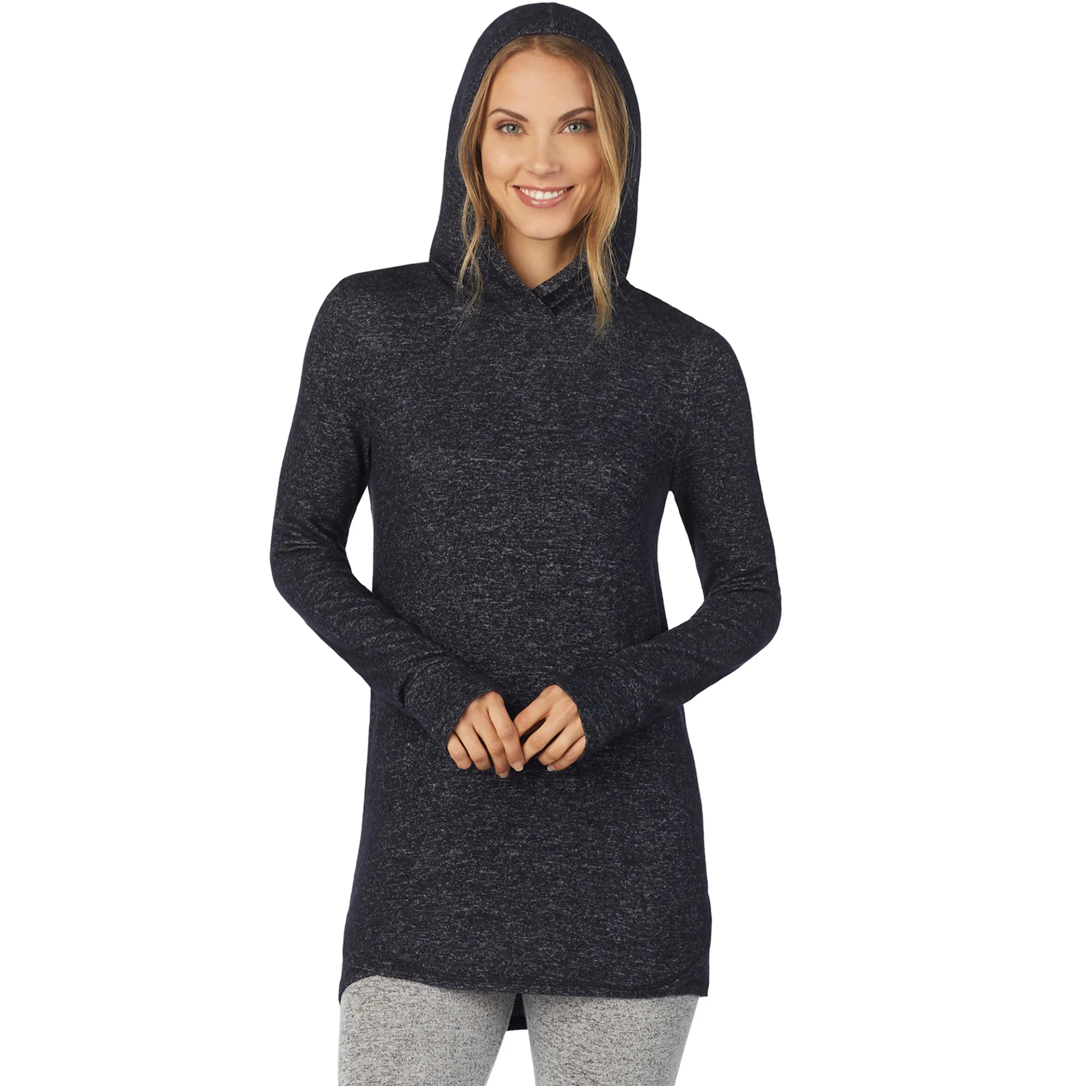 SoftKnit Long Sleeve Tunic Hoodie