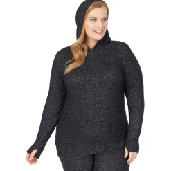 SoftKnit Long Sleeve Tunic Hoodie PLUS