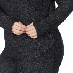 SoftKnit Long Sleeve Tunic Hoodie PLUS