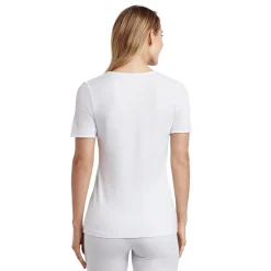 Softwear Lace Edge Short Sleeve V-Neck