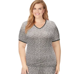 Softwear Lace Edge Short Sleeve V-Neck PLUS