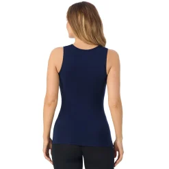 Softwear With Stretch Crew Neck Tank With Lace