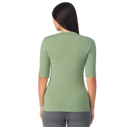 Softwear With Stretch Elbow Sleeve Mock Neck