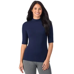 Softwear With Stretch Elbow Sleeve Mock Neck