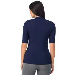 Softwear With Stretch Elbow Sleeve Mock Neck