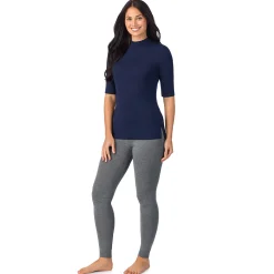 Softwear With Stretch Elbow Sleeve Mock Neck