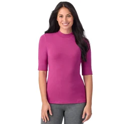 Softwear With Stretch Elbow Sleeve Mock Neck