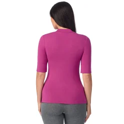 Softwear With Stretch Elbow Sleeve Mock Neck