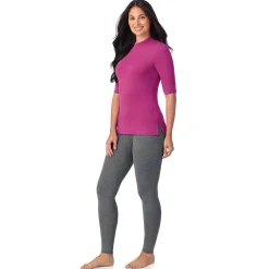 Softwear With Stretch Elbow Sleeve Mock Neck