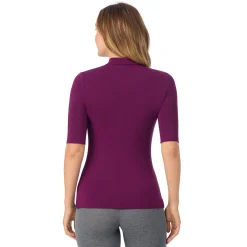 Softwear With Stretch Elbow Sleeve Mock Neck