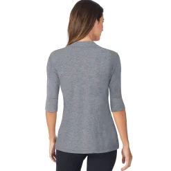 Softwear With Stretch Elbow Sleeve Mock Neck