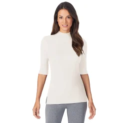 Softwear With Stretch Elbow Sleeve Mock Neck