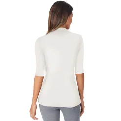 Softwear With Stretch Elbow Sleeve Mock Neck