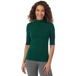 Softwear With Stretch Elbow Sleeve Mock Neck