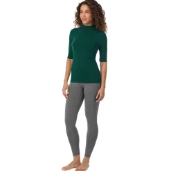 Softwear With Stretch Elbow Sleeve Mock Neck