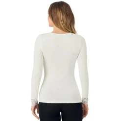 Softwear With Stretch Long Sleeve V-Neck With Lace