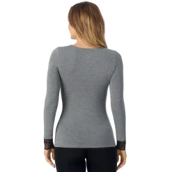 Softwear With Stretch Long Sleeve V-Neck With Lace