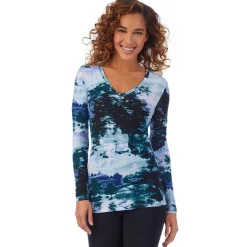 Softwear With Stretch Long Sleeve V-Neck PETITE
