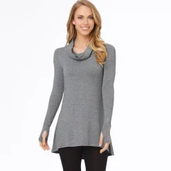 Softwear With Stretch Long Sleeve Cowl Tunic