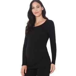 Softwear With Stretch Long Sleeve Maternity Ballet Neck Top