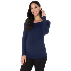 Softwear With Stretch Long Sleeve Maternity Ballet Neck Top