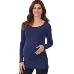Softwear With Stretch Long Sleeve Maternity Ballet Neck Top