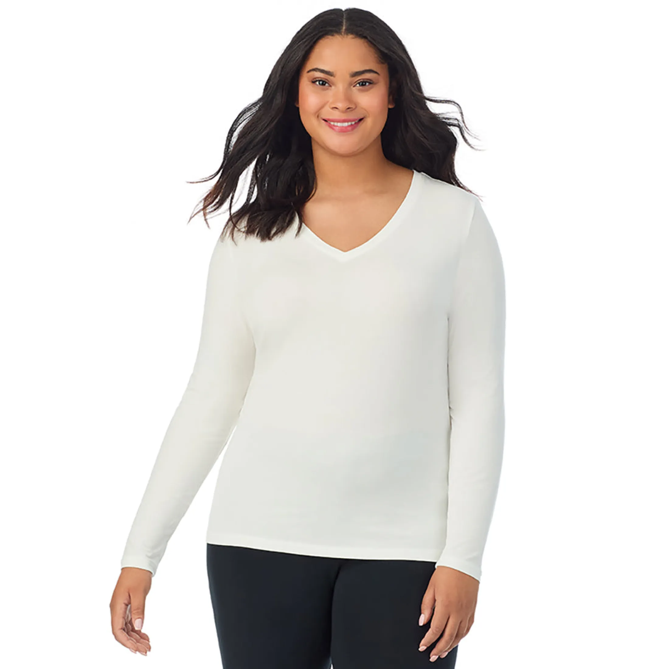 Softwear With Stretch Long Sleeve V-Neck PLUS