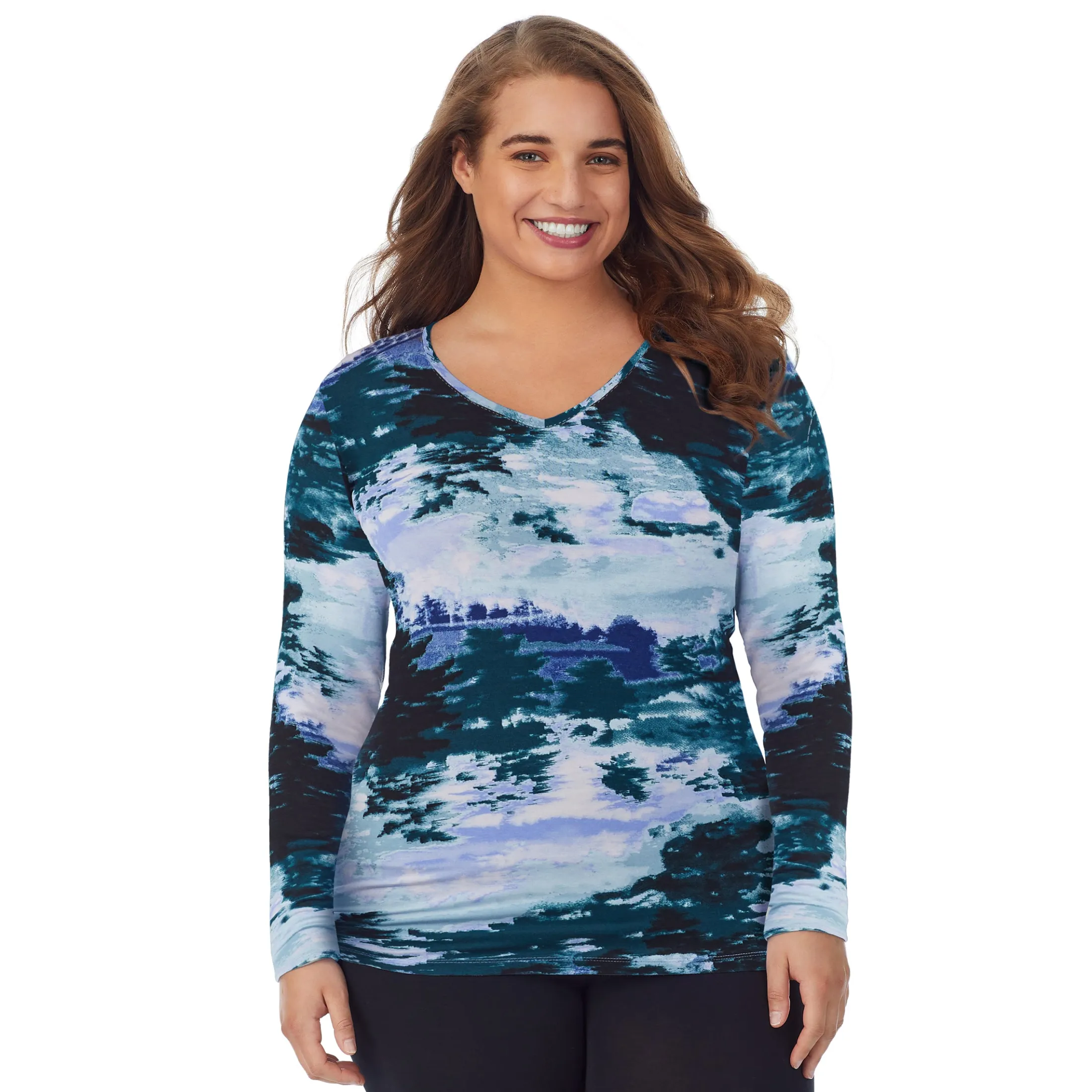 Softwear With Stretch Long Sleeve V-Neck PLUS
