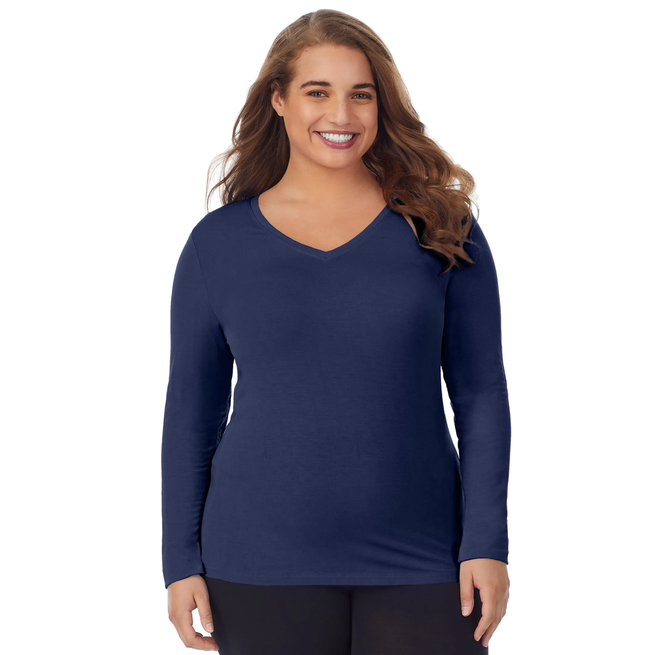 Softwear With Stretch Long Sleeve V-Neck PLUS