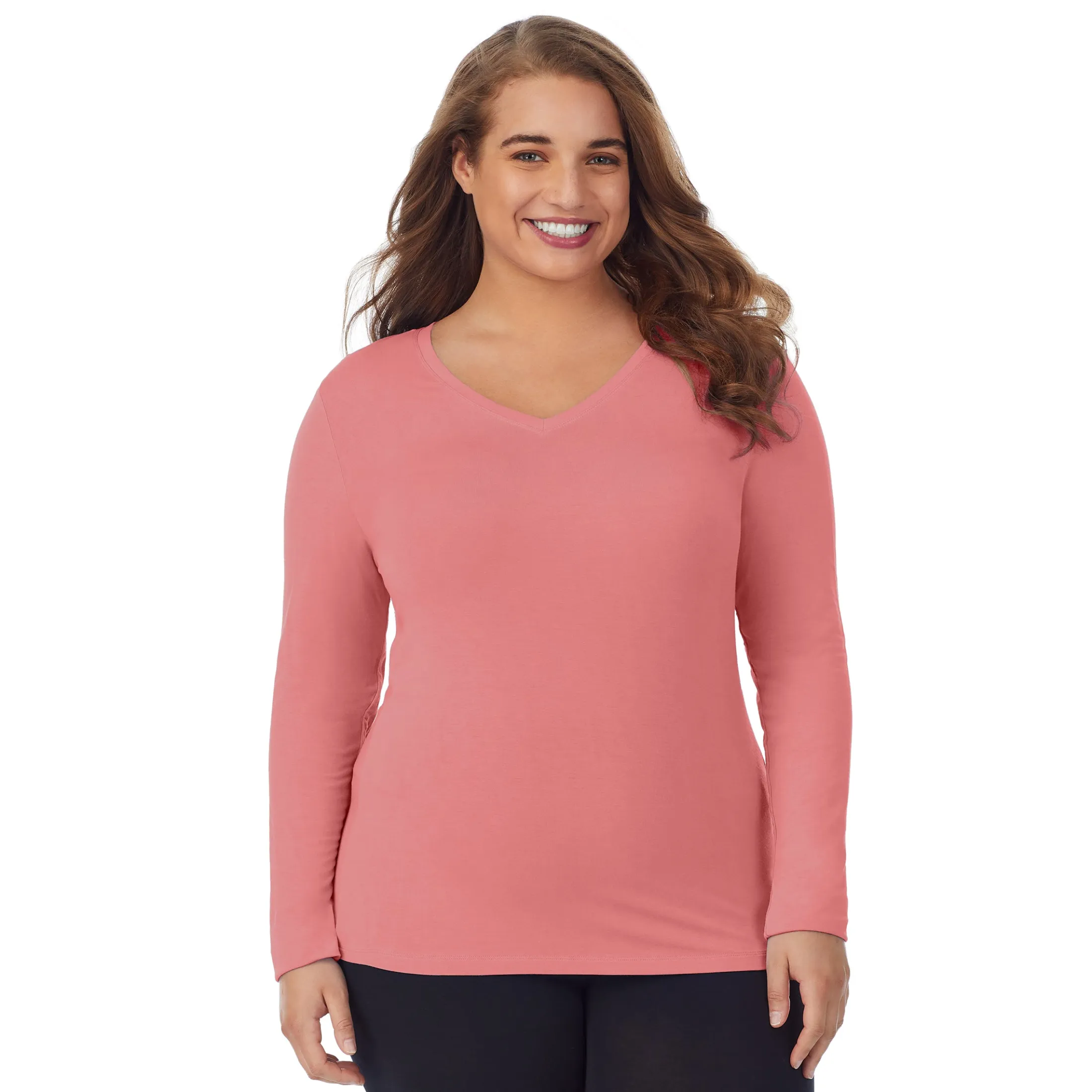 Softwear With Stretch Long Sleeve V-Neck PLUS