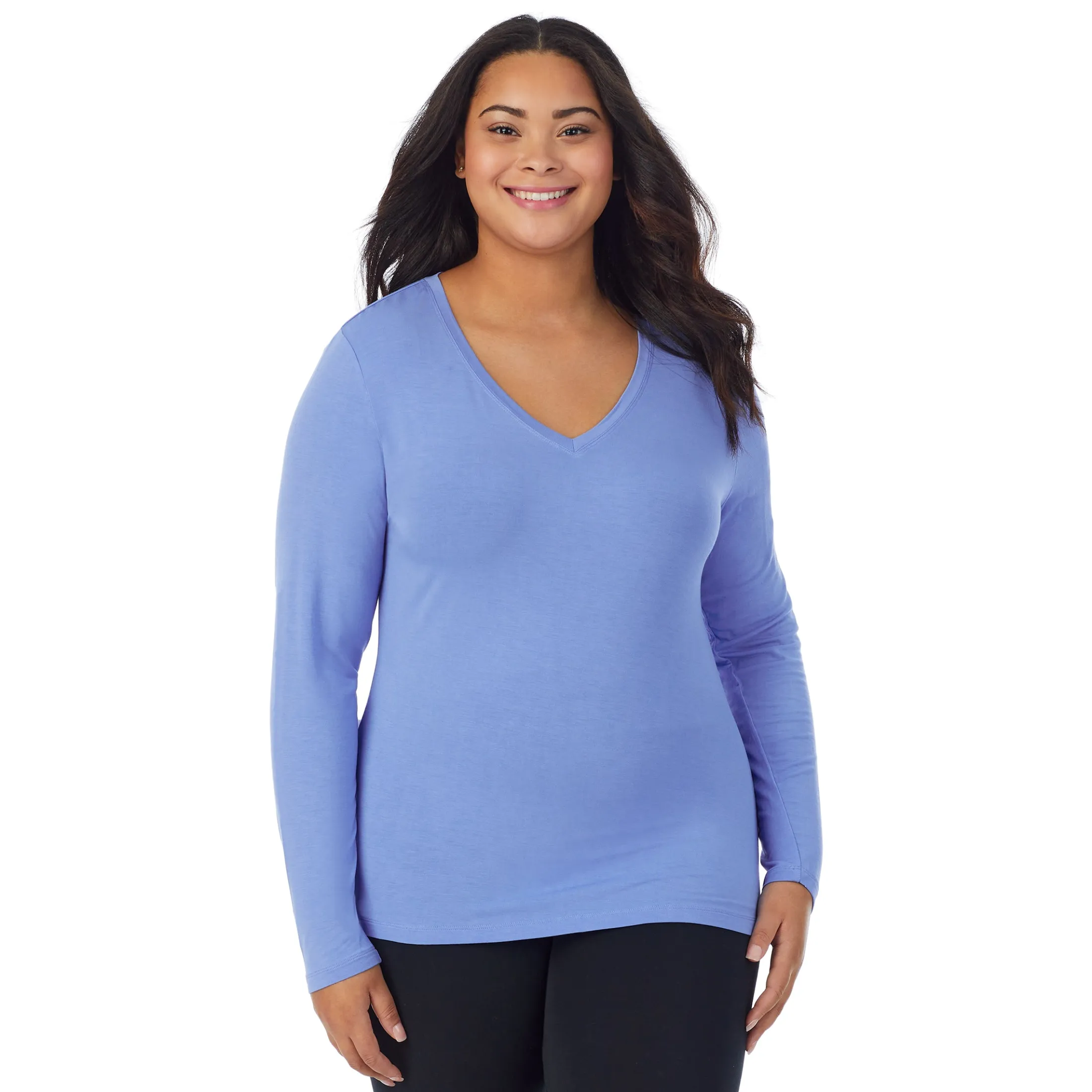Softwear With Stretch Long Sleeve V-Neck PLUS