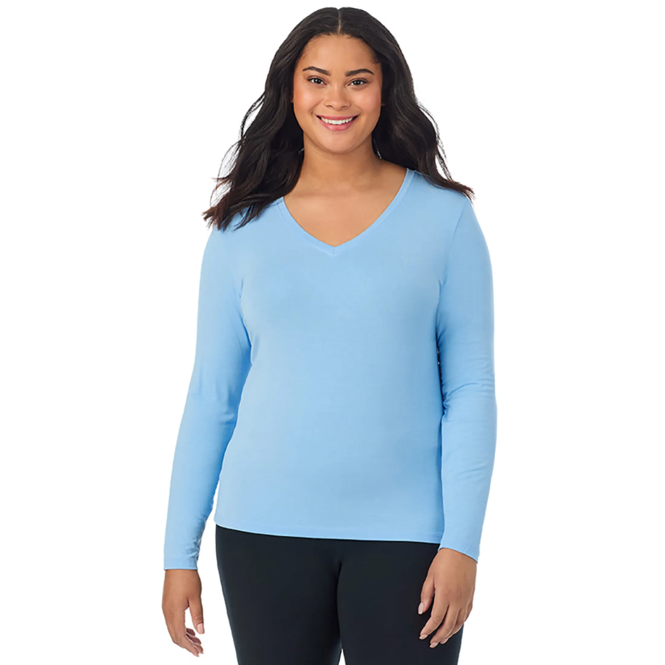 Softwear With Stretch Long Sleeve V-Neck PLUS
