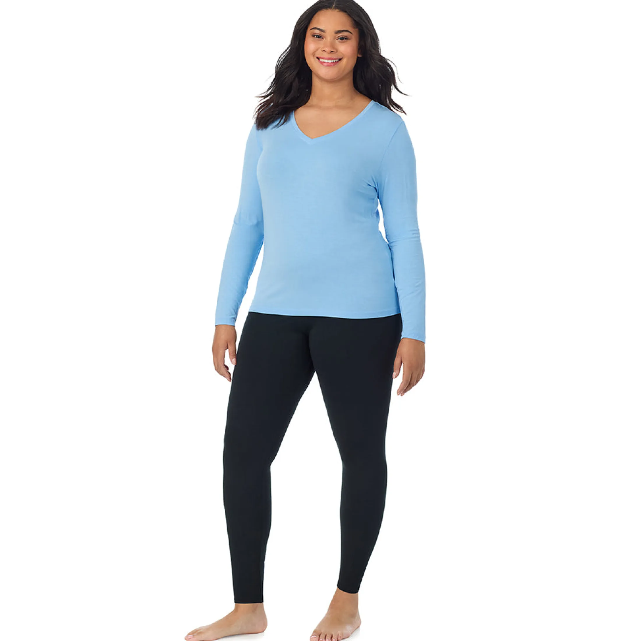 Softwear With Stretch Long Sleeve V-Neck PLUS