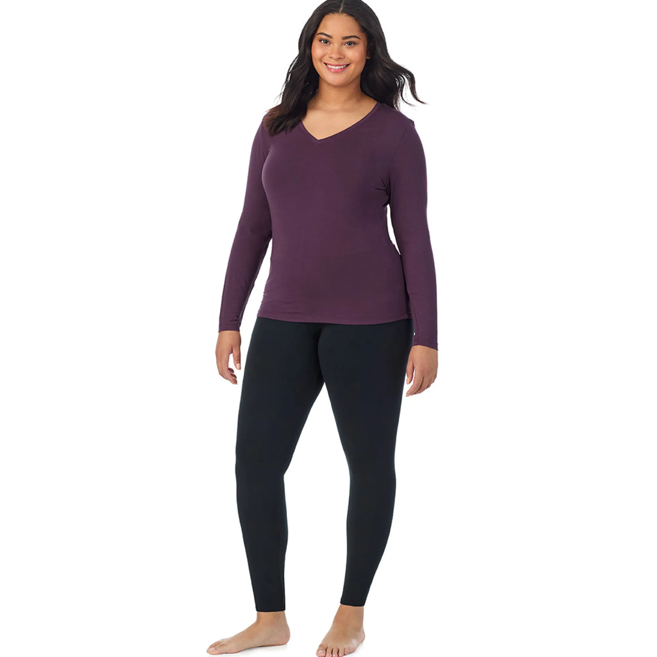 Softwear With Stretch Long Sleeve V-Neck PLUS