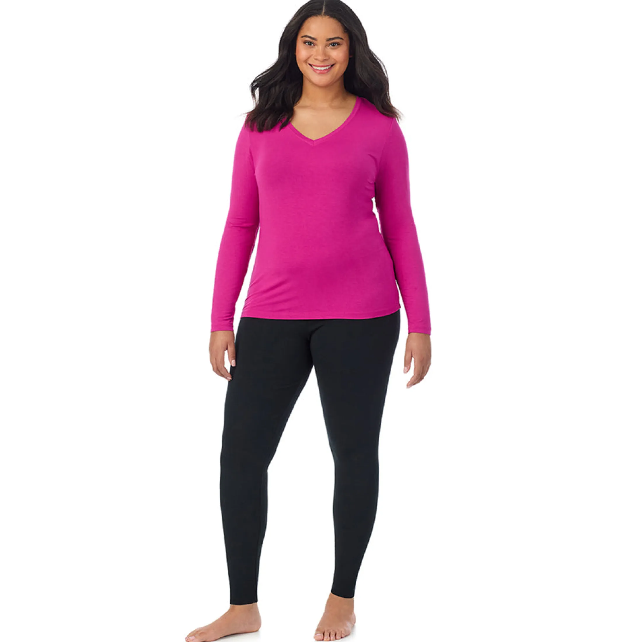 Softwear With Stretch Long Sleeve V-Neck PLUS