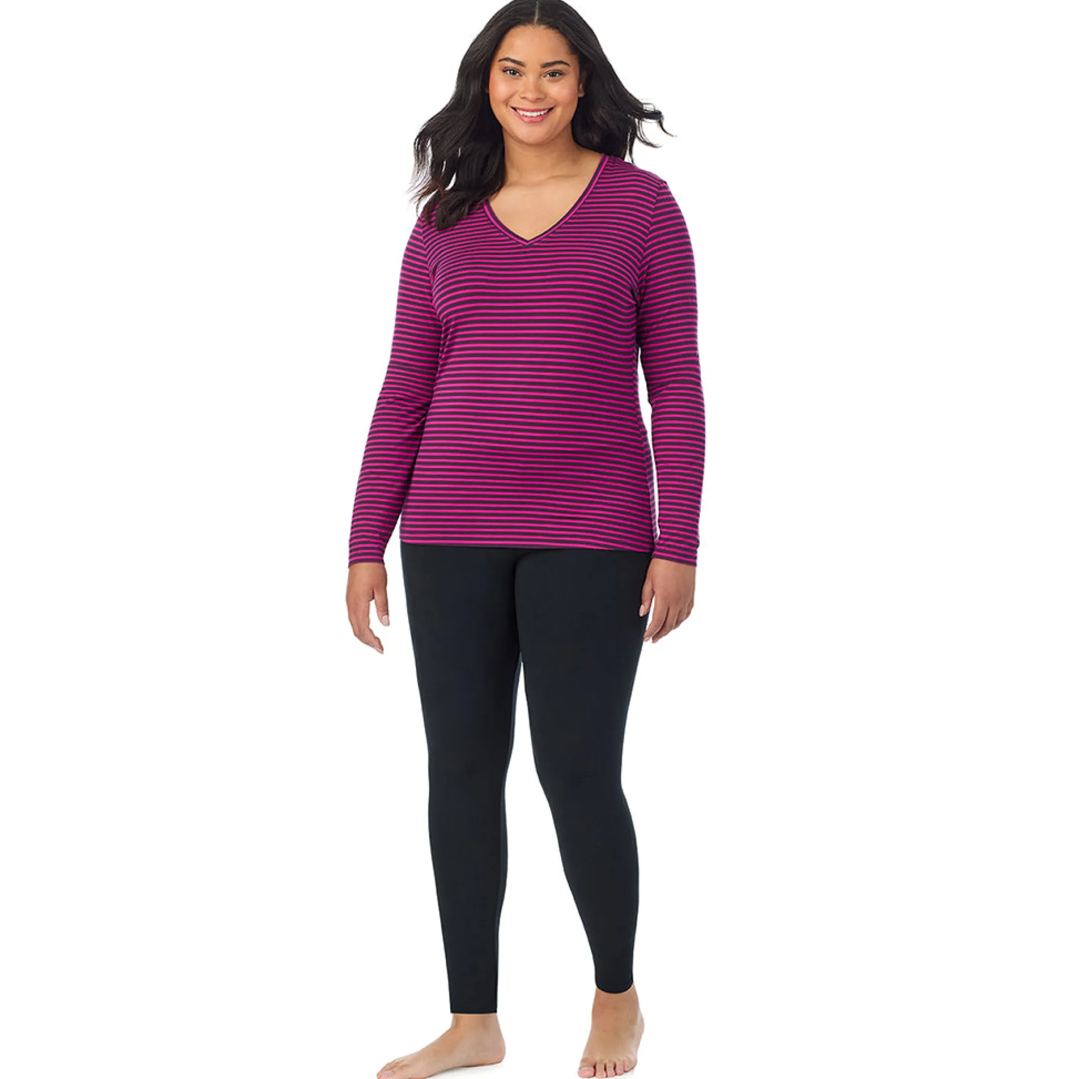 Softwear With Stretch Long Sleeve V-Neck PLUS