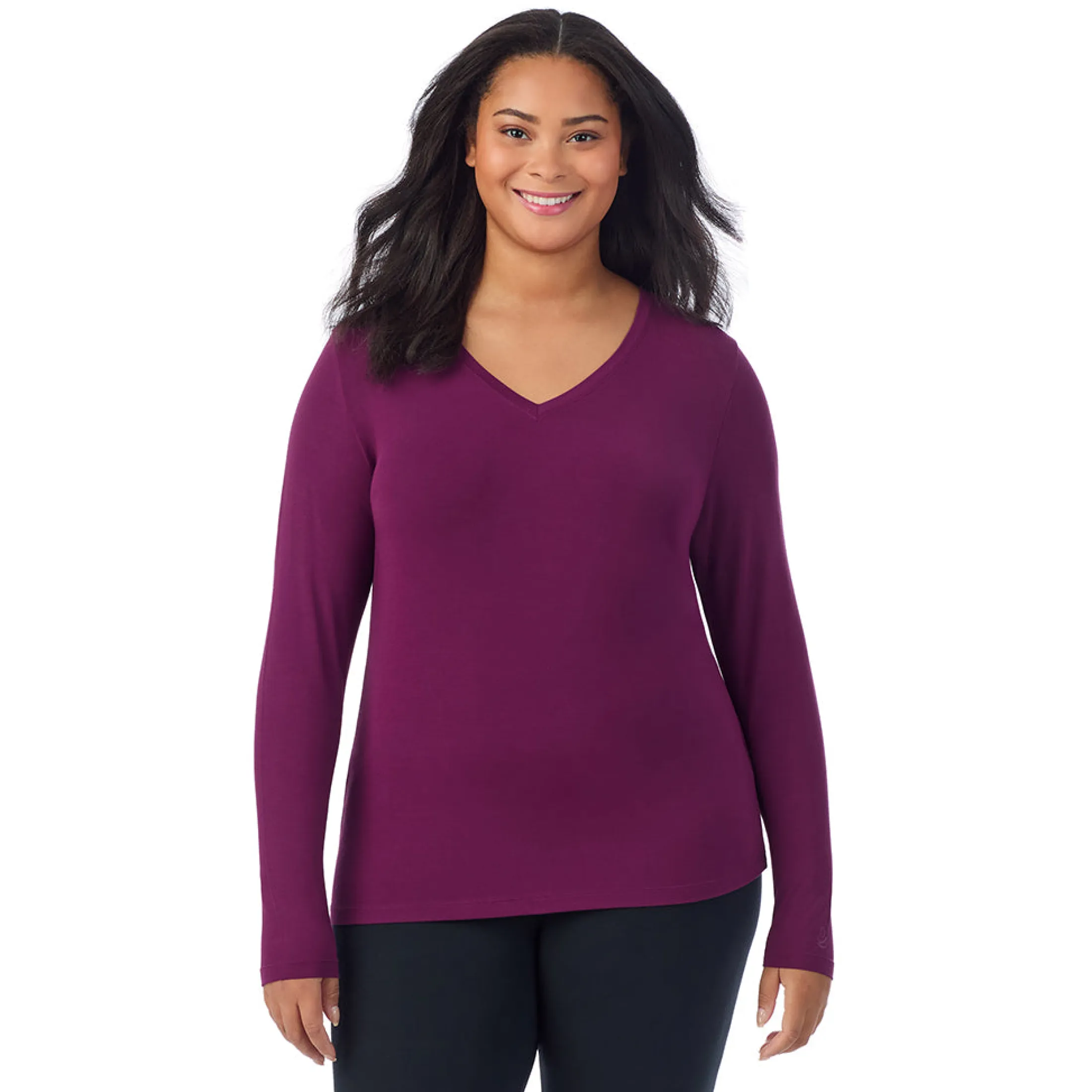 Softwear With Stretch Long Sleeve V-Neck PLUS