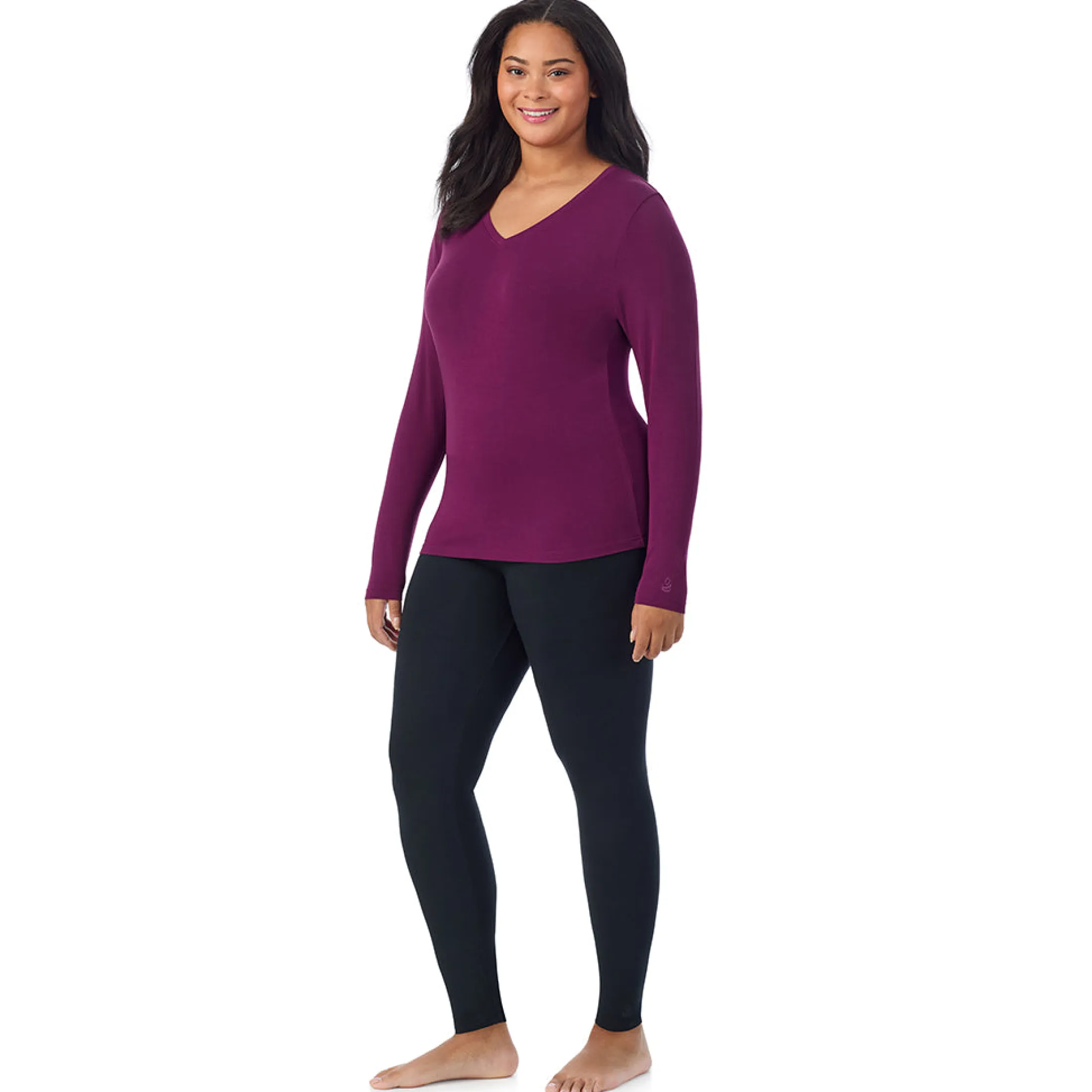 Softwear With Stretch Long Sleeve V-Neck PLUS