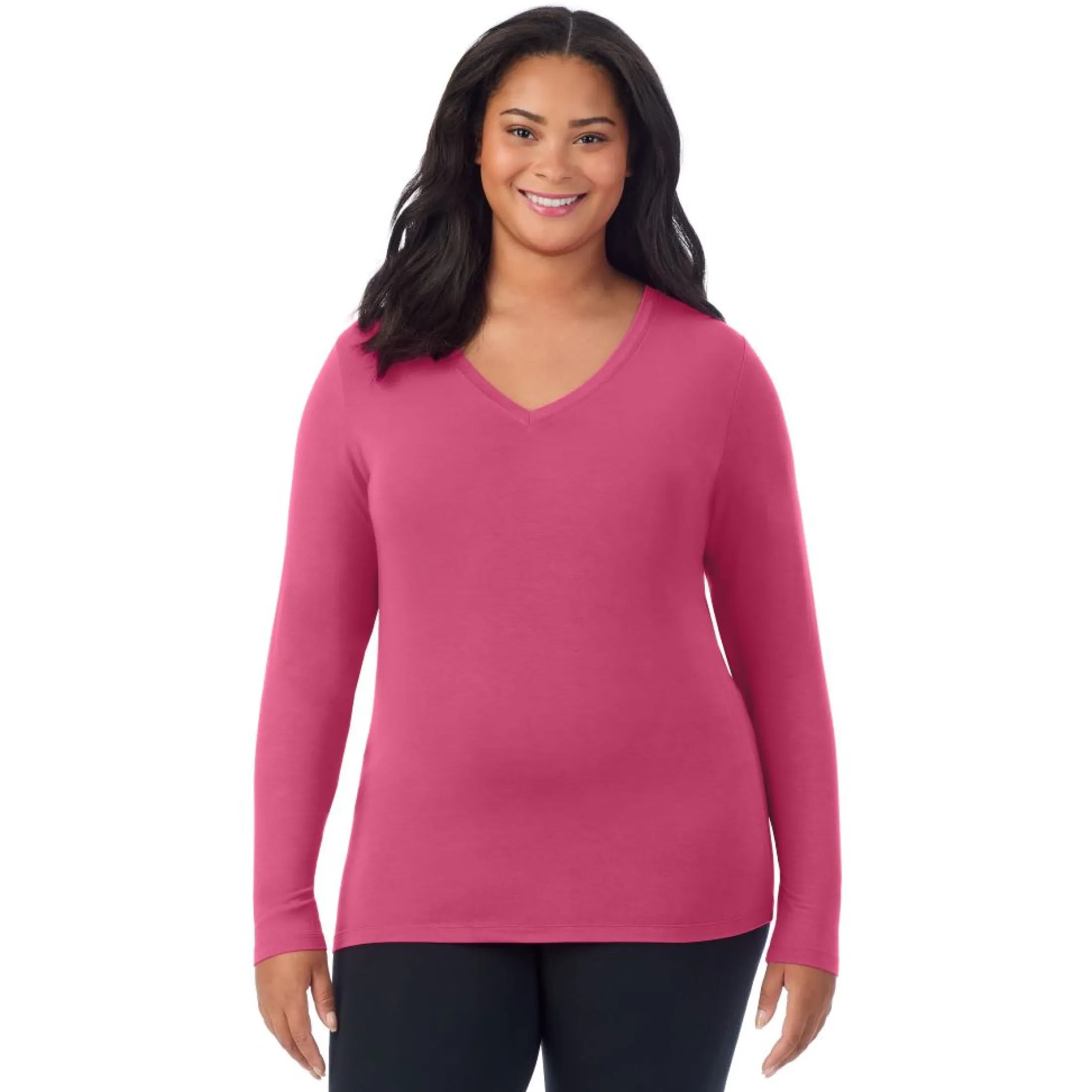 Softwear With Stretch Long Sleeve V-Neck PLUS