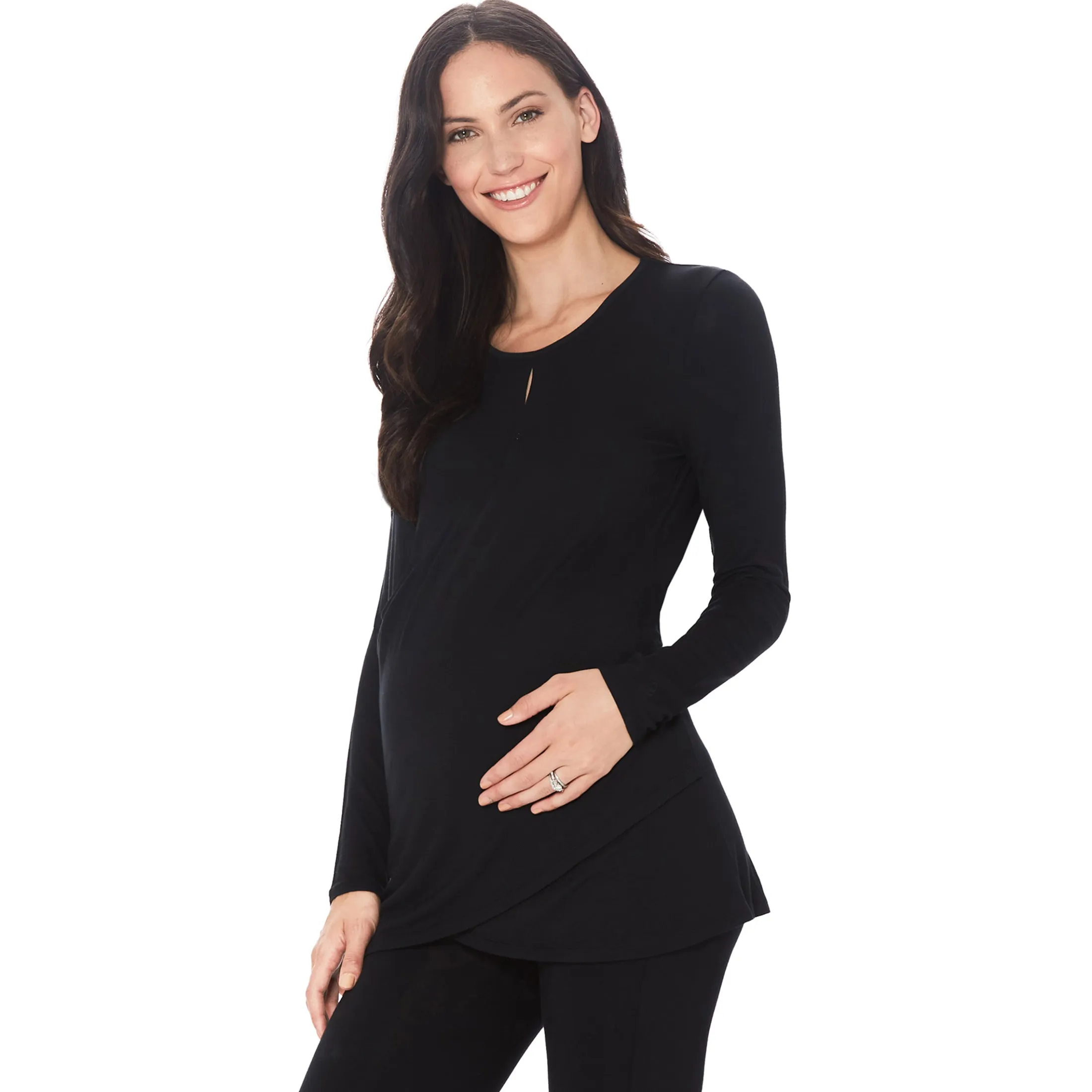 Softwear with Stretch Maternity Wrap Front Top