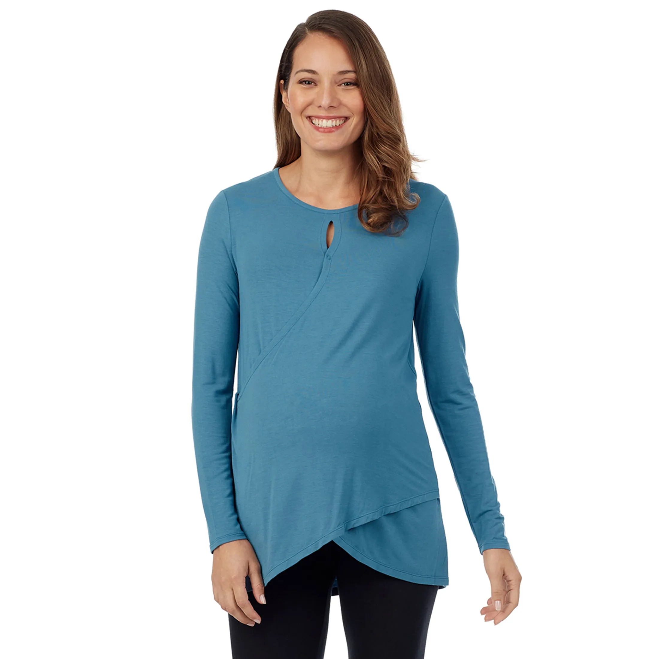 Softwear with Stretch Maternity Wrap Front Top