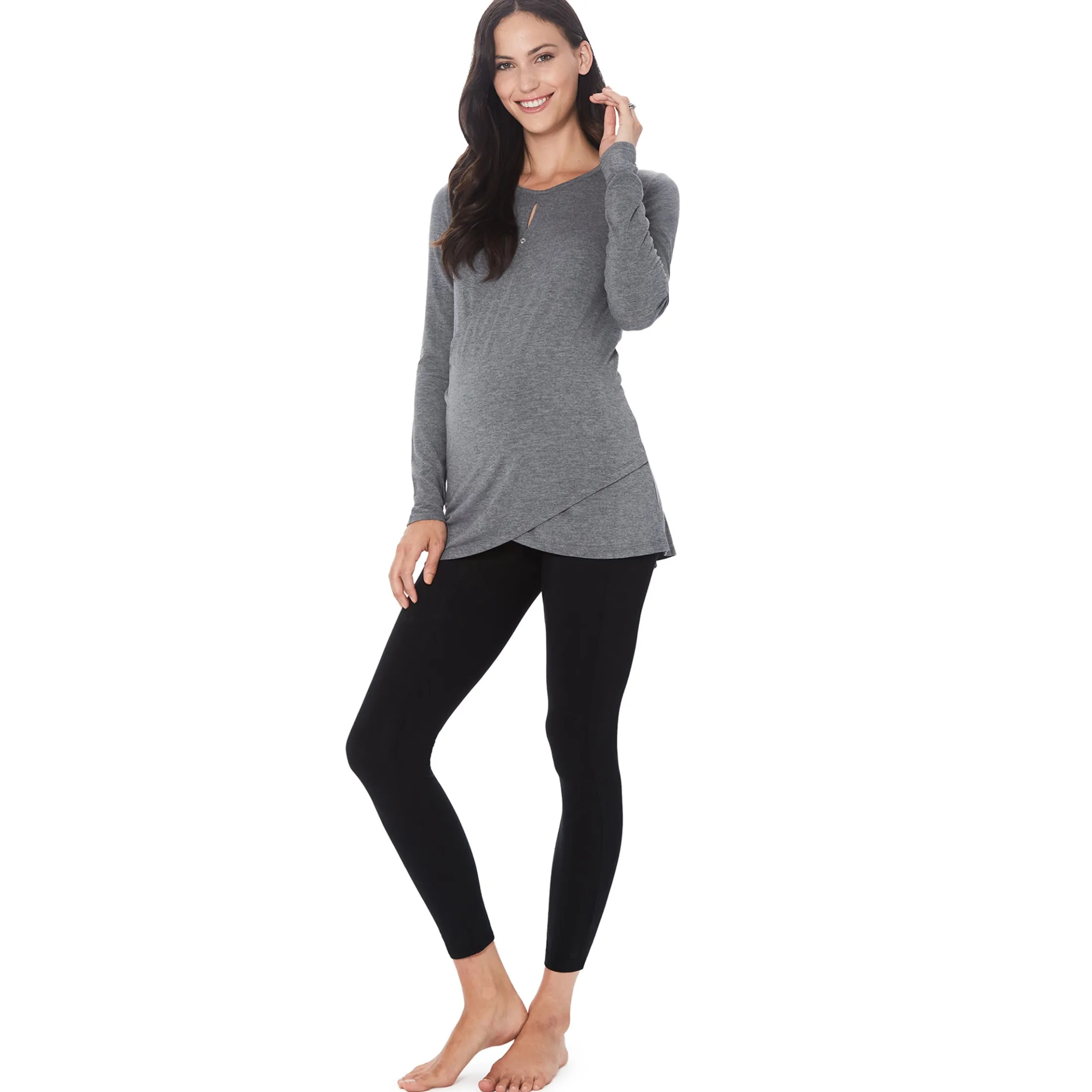 Softwear with Stretch Maternity Wrap Front Top