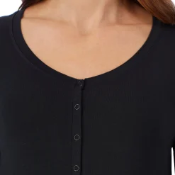 Softwear with Stretch Maternity Snap Front Henley Top