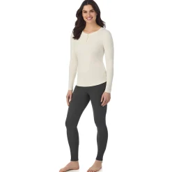 Stretch Rib Long Sleeve Henley