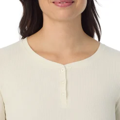 Stretch Rib Long Sleeve Henley