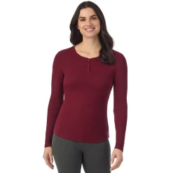 Stretch Rib Long Sleeve Henley