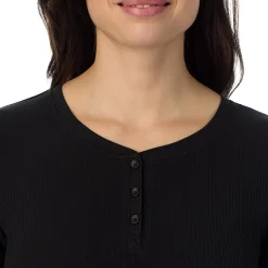 Stretch Rib Long Sleeve Henley