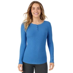 Stretch Rib Long Sleeve Henley